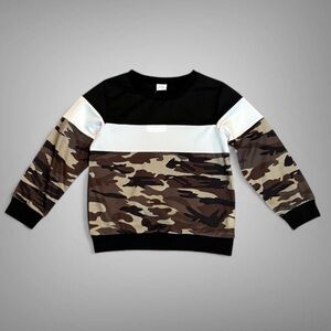 Boys Camouflage Sweater NWT